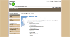 Desktop Screenshot of cambridgeeco.co.uk